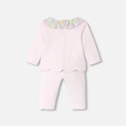 Jacadi Bloomers, Overalls And Sets|Baby girl jersey comfort set Jacadi pale Pink