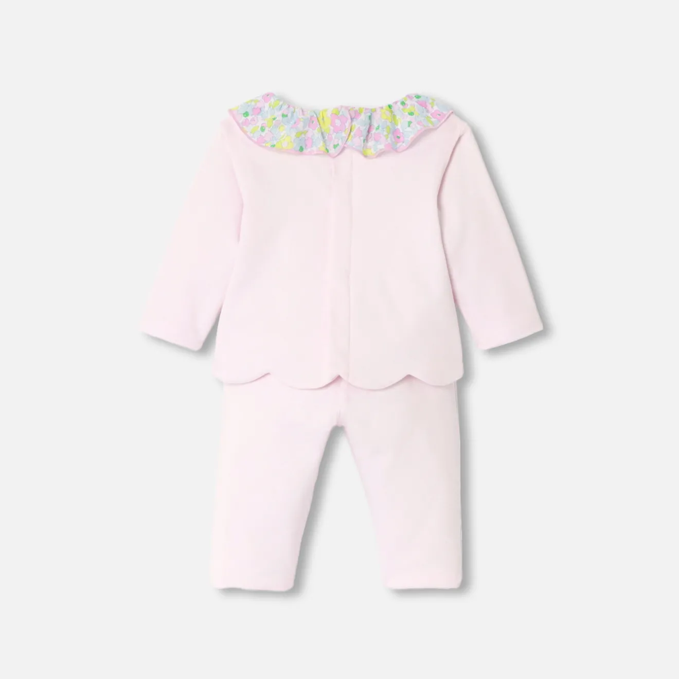 Jacadi Bloomers, Overalls And Sets|Baby girl jersey comfort set Jacadi pale Pink