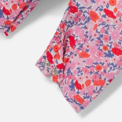 Jacadi Bloomers, Overalls And Sets|Baby girl jumpsuit in Liberty fabric Pink/Multicolour
