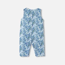 Jacadi Bloomers, Overalls And Sets|Baby girl jumpsuit in Liberty fabric Blue/Multicolour