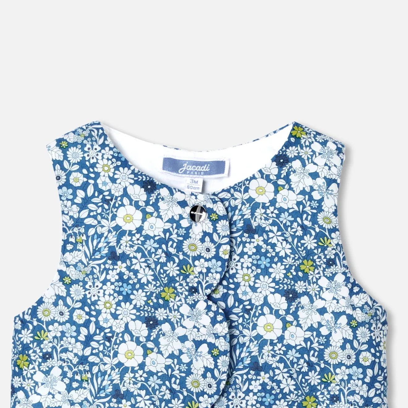 Jacadi Bloomers, Overalls And Sets|Baby girl jumpsuit in Liberty fabric Blue/Multicolour