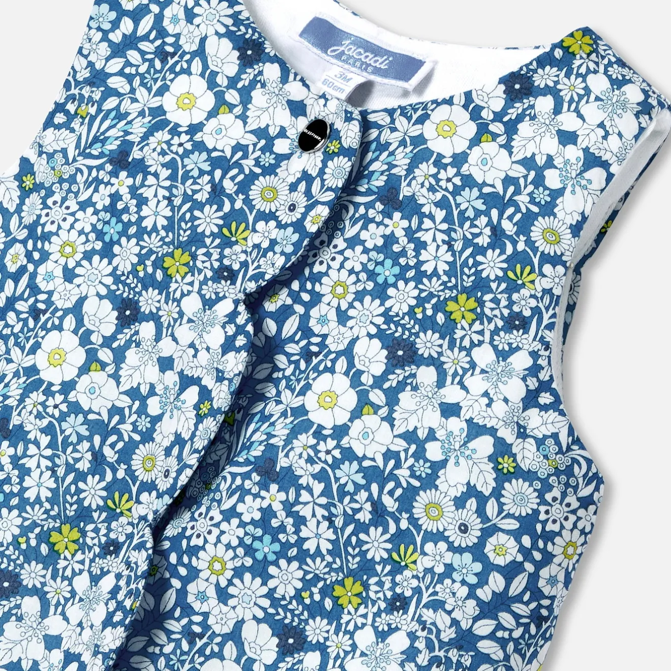 Jacadi Bloomers, Overalls And Sets|Baby girl jumpsuit in Liberty fabric Blue/Multicolour