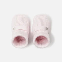 Jacadi Tights, Socks And Booties|Accessories|Baby girl knitted booties Jacadi pale Pink