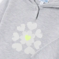 Jacadi Bloomers And Overalls|Baby girl knitted comfort set Grey/Multicolour