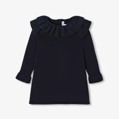 Jacadi Dresses|Baby girl knitted dress Jacadi Navy