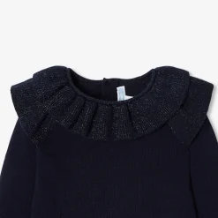 Jacadi Dresses|Baby girl knitted dress Jacadi Navy