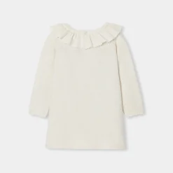 Jacadi Dresses|Baby girl knitted dress Soft White/Multicolour