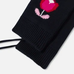Jacadi Accessories|Winter Accessories|Baby girl knitted mittens Jacadi Navy