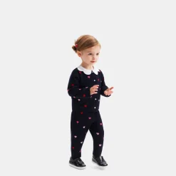 Jacadi Pants And Shorts|Baby girl knitted pants Navy/Multicolour
