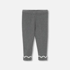 Jacadi Pants And Shorts|Baby girl knitted pants Jacadi Dark grey
