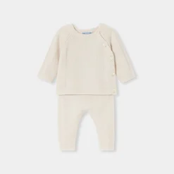 Jacadi Bloomers, Overalls And Sets|Baby girl knitwear set Jacadi soft white