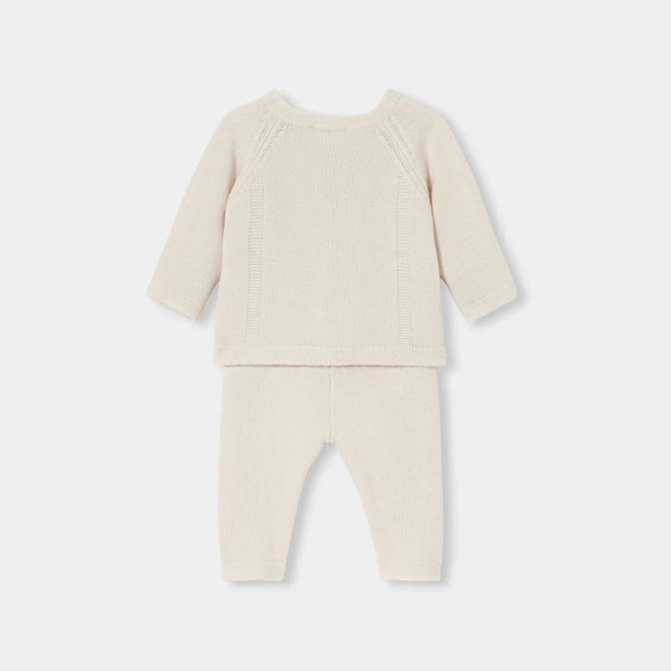 Jacadi Bloomers, Overalls And Sets|Baby girl knitwear set Jacadi soft white