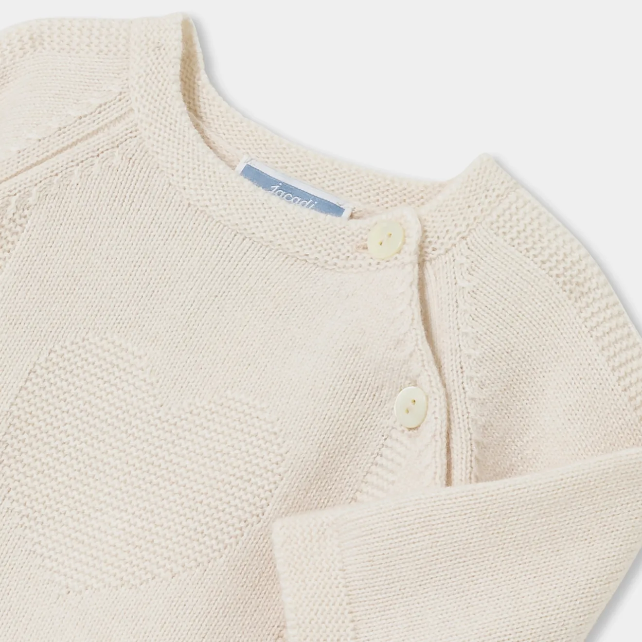 Jacadi Bloomers, Overalls And Sets|Baby girl knitwear set Jacadi soft white