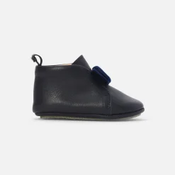 Jacadi Slippers|Soft Leather Slippers|Baby girl leather slippers Jacadi Navy