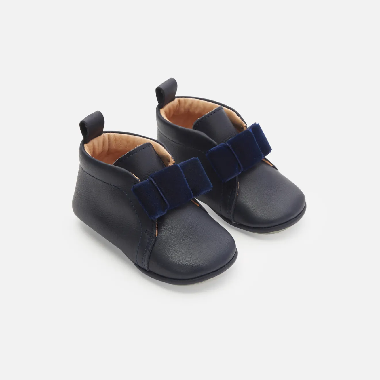Jacadi Slippers|Soft Leather Slippers|Baby girl leather slippers Jacadi Navy