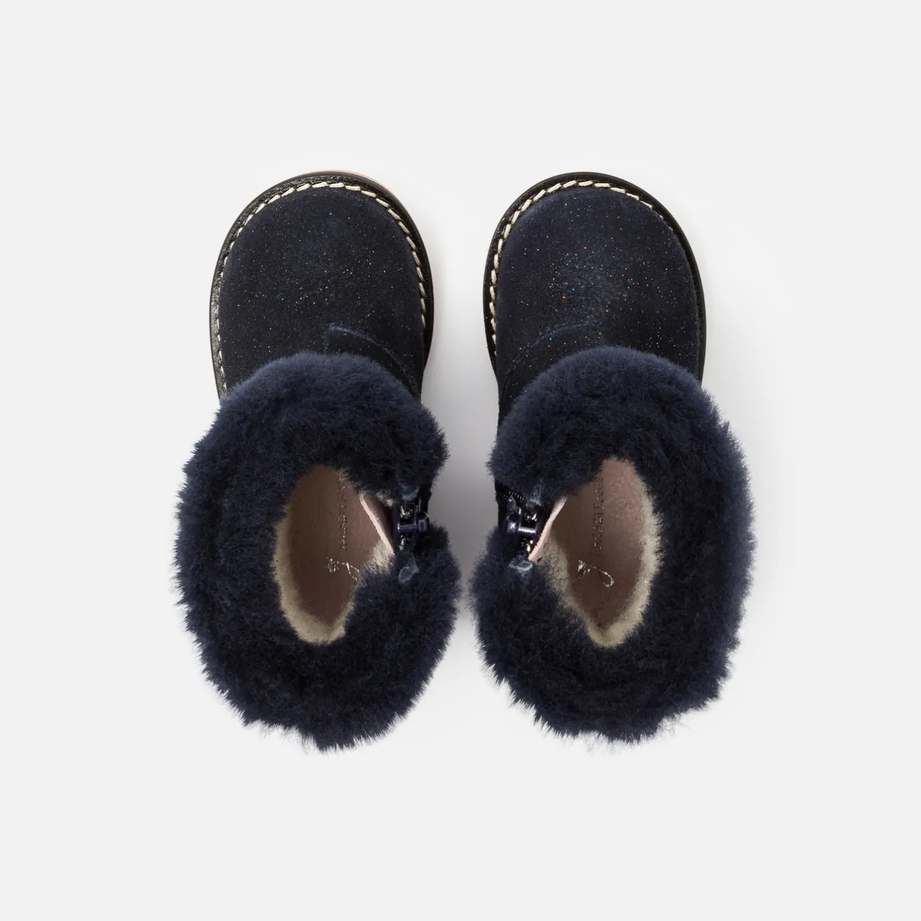 Jacadi Ankle & Lined Boots|Baby girl lined boots Jacadi Navy