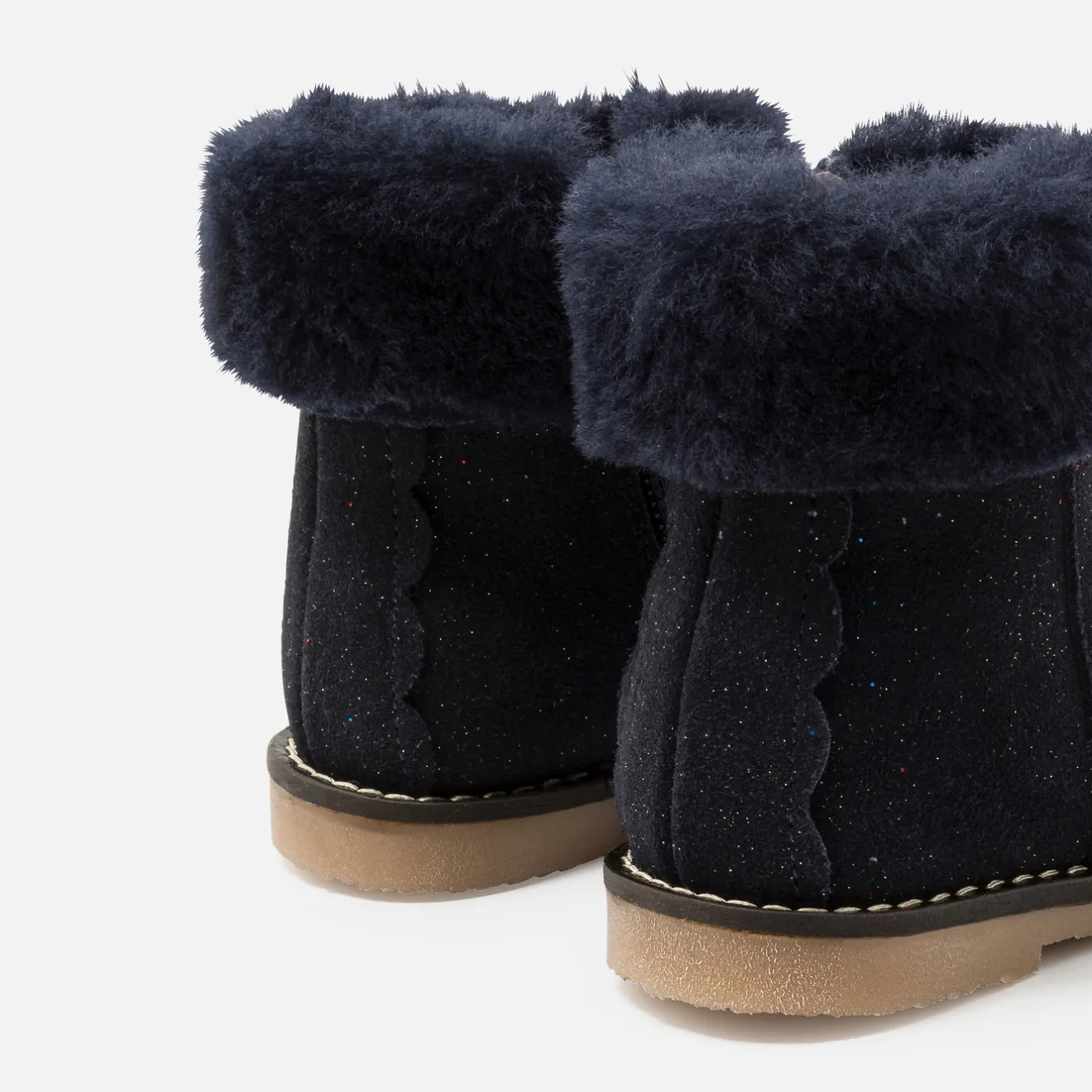 Jacadi Ankle & Lined Boots|Baby girl lined boots Jacadi Navy