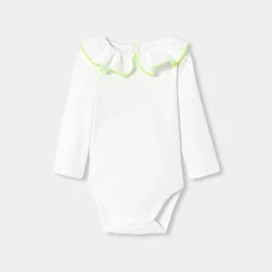 Jacadi Bodysuits|Baby girl long-sleeved bodysuit Jacadi White