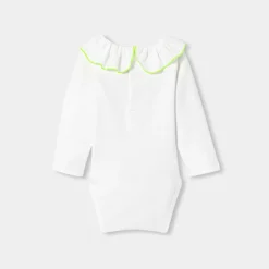 Jacadi Bodysuits|Baby girl long-sleeved bodysuit Jacadi White