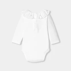 Jacadi Bodysuits|Baby girl long-sleeved bodysuit Jacadi White
