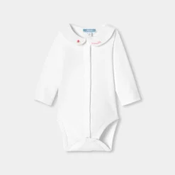 Jacadi Bodysuits|Baby girl long-sleeved bodysuit Jacadi White