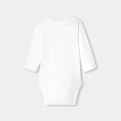 Jacadi Bodysuits|Baby girl long-sleeved bodysuit Jacadi White