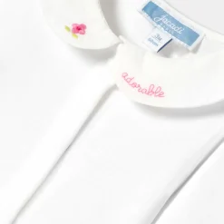 Jacadi Bodysuits|Baby girl long-sleeved bodysuit Jacadi White
