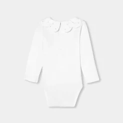 Jacadi Bodysuits|Baby girl long-sleeved bodysuit Jacadi White