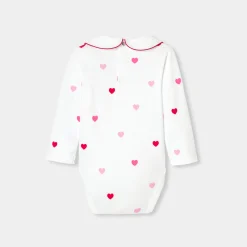 Jacadi Bodysuits|Baby girl long-sleeved bodysuit Jacadi White