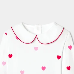 Jacadi Bodysuits|Baby girl long-sleeved bodysuit Jacadi White