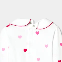 Jacadi Bodysuits|Baby girl long-sleeved bodysuit Jacadi White