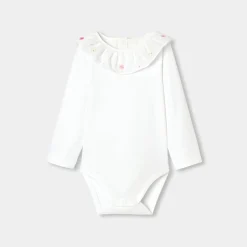 Jacadi Bodysuits|Baby girl long-sleeved bodysuit Jacadi White