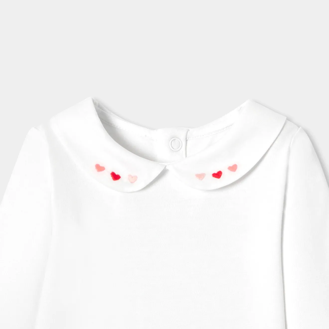 Jacadi Bodysuits|Baby girl long-sleeved bodysuit Jacadi White
