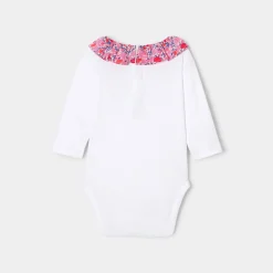 Jacadi Bodysuits|Baby girl long-sleeved bodysuit Jacadi White