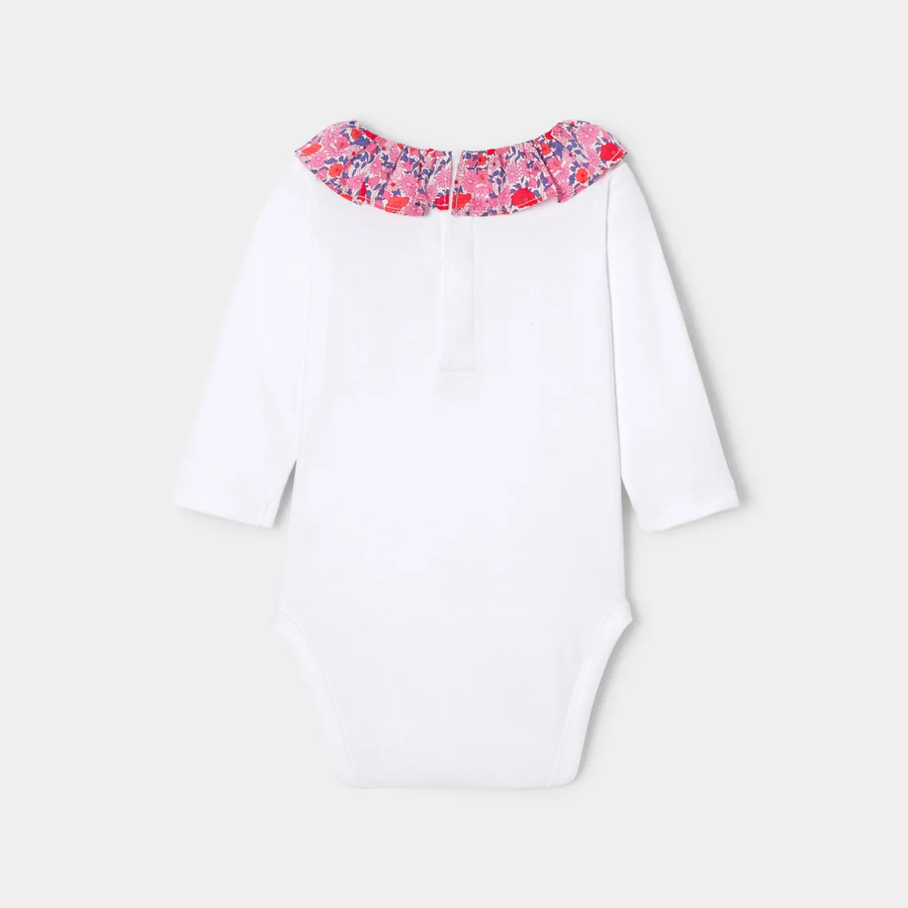 Jacadi Bodysuits|Baby girl long-sleeved bodysuit Jacadi White