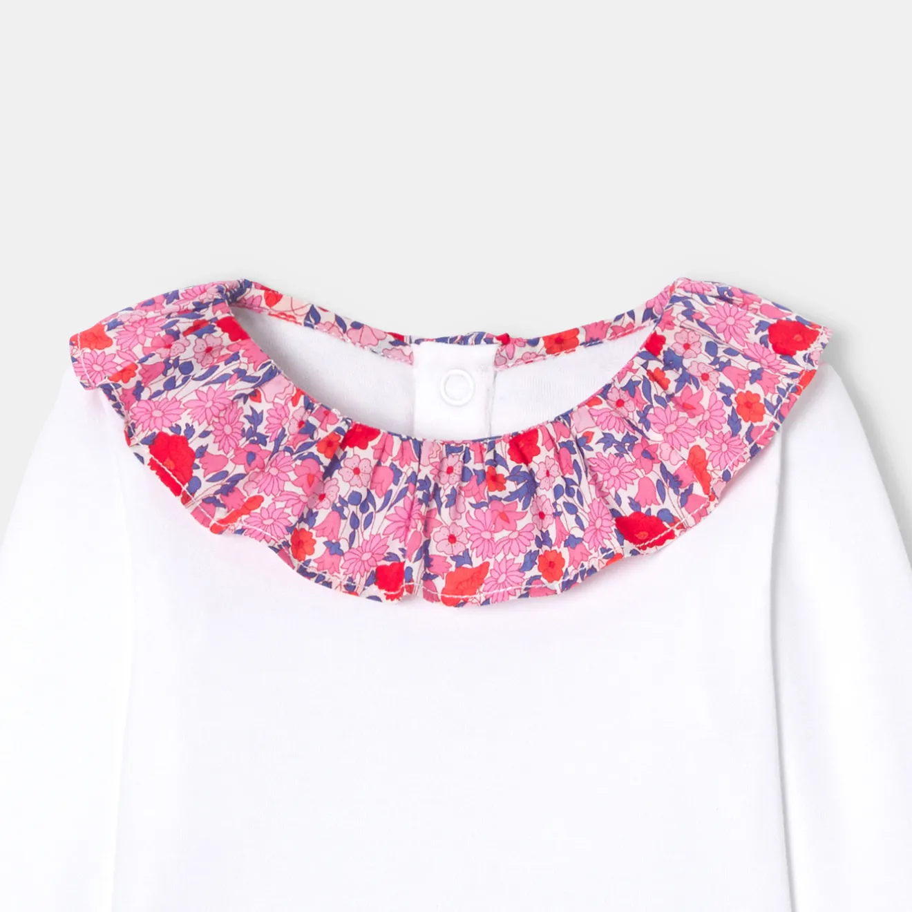 Jacadi Bodysuits|Baby girl long-sleeved bodysuit Jacadi White