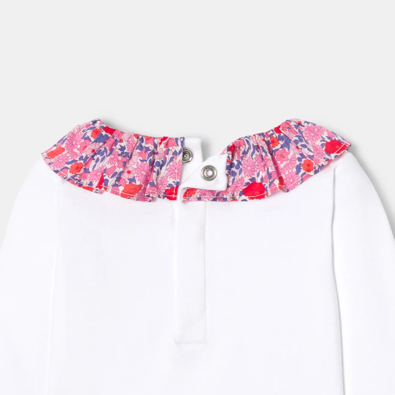 Jacadi Bodysuits|Baby girl long-sleeved bodysuit Jacadi White