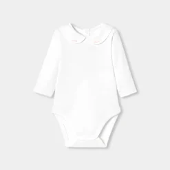 Jacadi Bodysuits|Baby girl long-sleeved bodysuit Jacadi White