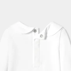 Jacadi Bodysuits|Baby girl long-sleeved bodysuit Jacadi White