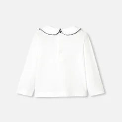 Jacadi Polos And T-Shirts|Baby girl long-sleeved T-shirt Jacadi White