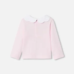 Jacadi Polos And T-Shirts|Baby girl long-sleeved T-shirt Jacadi Powder Pink