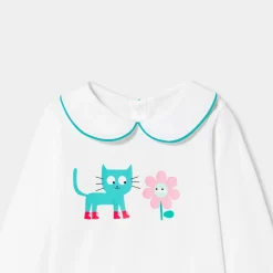 Jacadi Polos And T-Shirts|Baby girl long-sleeved T-shirt Jacadi White