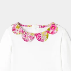 Jacadi Bodysuits|Baby girl long sleeves bodysuit White/Multicolour