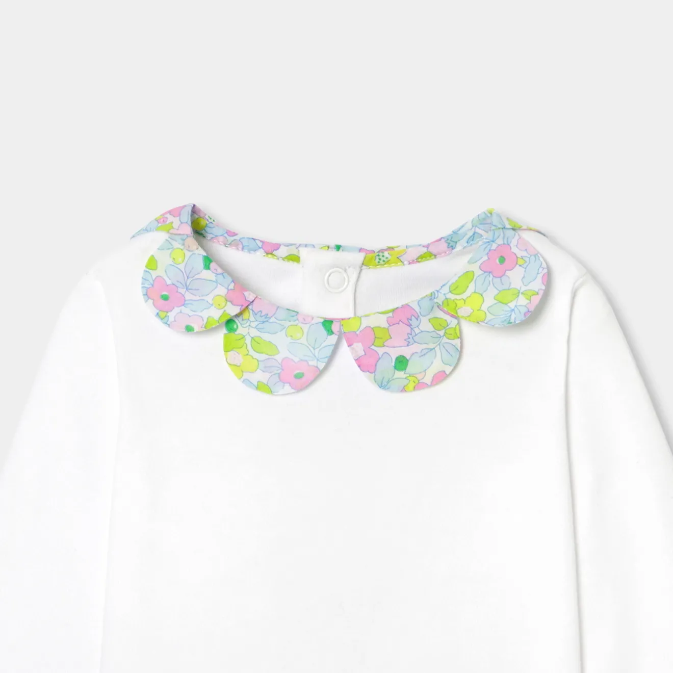 Jacadi Bodysuits|Baby girl long sleeves bodysuit Jacadi White