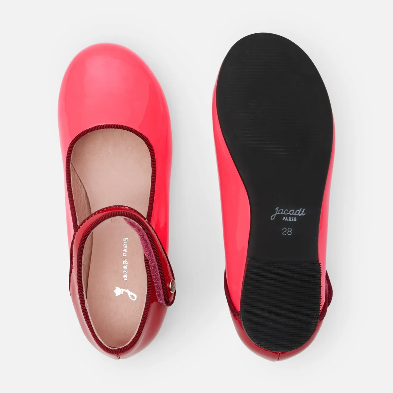 Jacadi Mary Janes, T-Straps And Ballet Flats|Baby girl Mary Janes in patent leather Pink