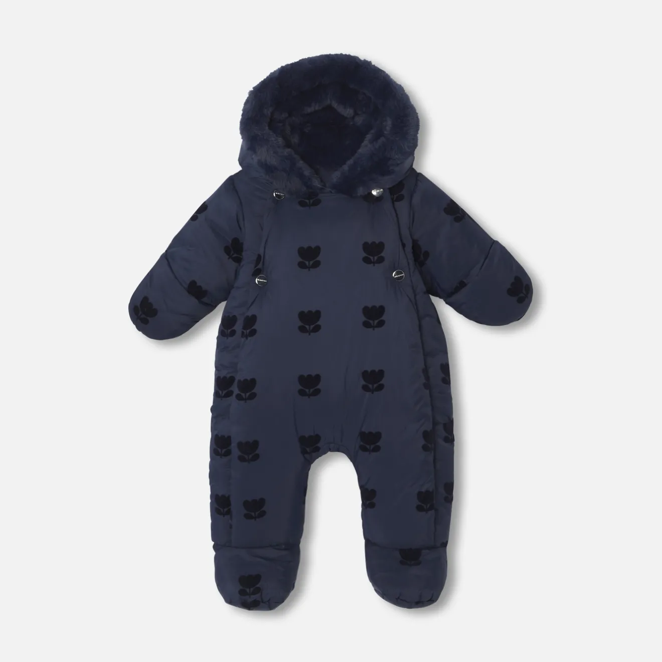 Jacadi Coats And Outerwear|Baby Snowsuits & Burnous|Baby girl nylon snowsuit Jacadi Navy