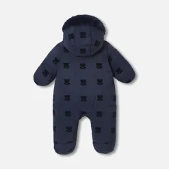Jacadi Coats And Outerwear|Baby Snowsuits & Burnous|Baby girl nylon snowsuit Jacadi Navy