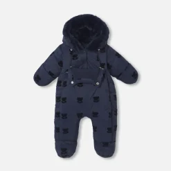 Jacadi Coats And Outerwear|Baby Snowsuits & Burnous|Baby girl nylon snowsuit Jacadi Navy