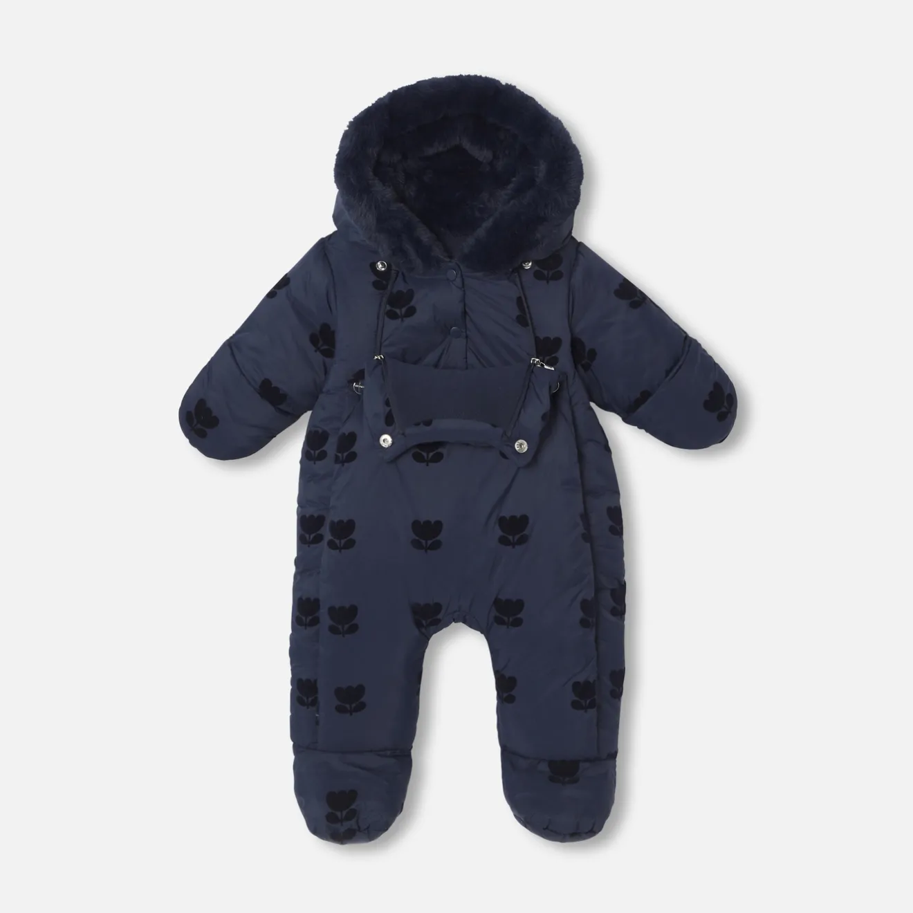 Jacadi Coats And Outerwear|Baby Snowsuits & Burnous|Baby girl nylon snowsuit Jacadi Navy