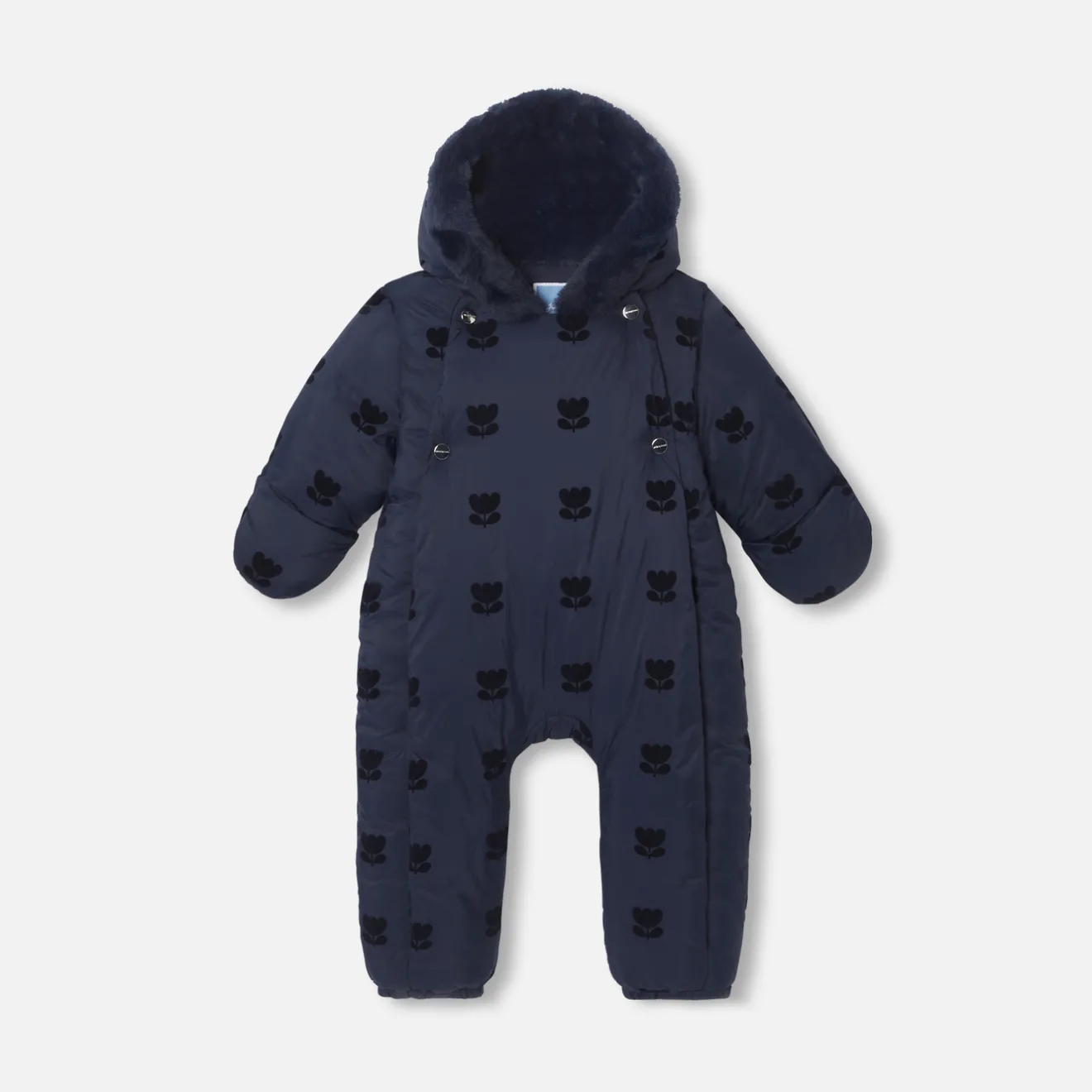 Jacadi Coats And Outerwear|Baby Snowsuits & Burnous|Baby girl nylon snowsuit Jacadi Navy